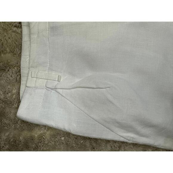 LOFT classic white linen mid-rise casual shorts Size 2 - Picture 2 of 6